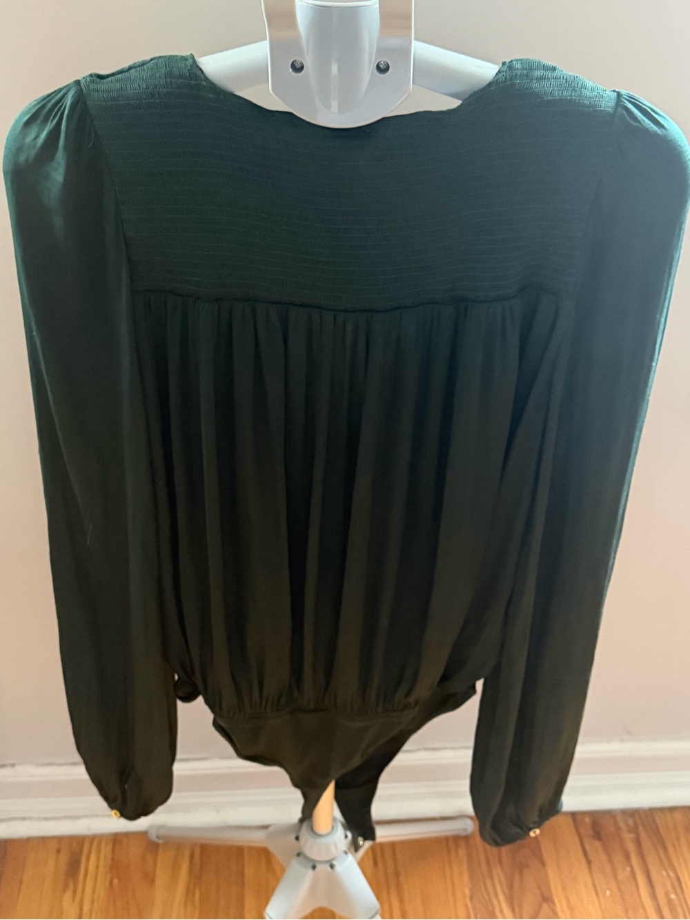 Free People Green Textured Bodysuit Size M Like New - Picture 5 of 12